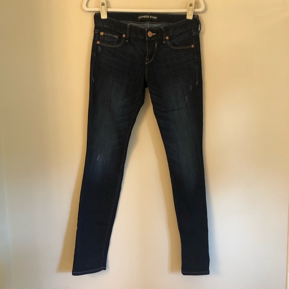 EXPRESS ankle low rise light distressed jeans size 2 - Picture 5 of 6